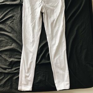 White Mid-Rise Skinny Jeans